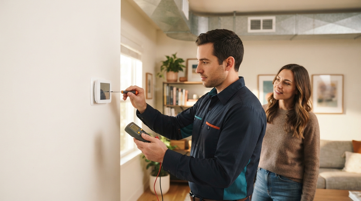 What a standard AC diagnostic service call includes